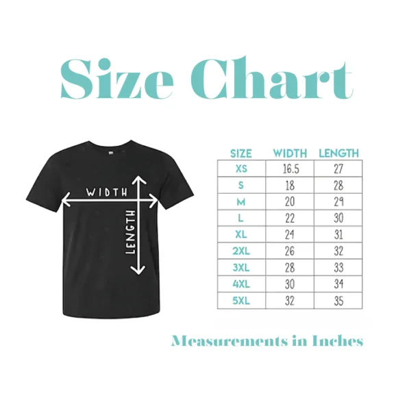 Size Chart Wise Eagle T-shirt