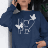 Women's Positive Quotes Sweatshirt | HOPE Design with Heart & Butterfly